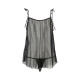 Сорочка прозора бебі-дол Passion MELANIA CHEMISE XXL/XXXL, black, трусики, на тонких бретелях