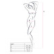 Бодістокінг Passion BS007 white, комбінезон, закриті плечі, рукав 3/4