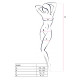 Бодістокінг Passion BS008 white, комбінезон, імітація панчіх і пояса