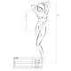 Бодістокінг Passion BS064 One Size, White, боді, закрите плече, відкритий доступ