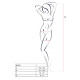 Бодістокінг Passion BS071 white, комбінезон на бретелях