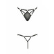 Стрінги зі стреп Passion Exclusive MEGGY THONG, black