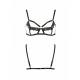 Бюстгальтер-стрепи з мереживом Passion Exclusive SOLON BRA S/M, black