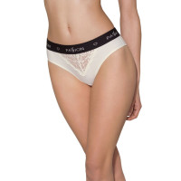 Трусики з широкою гумкою і мереживом Passion PS001 PANTIES, ecru