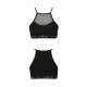 Спортивний топ з прозорою вставкою Passion PS006 TOP, black