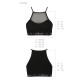 Спортивний топ з прозорою вставкою Passion PS006 TOP, black