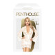 Комплект пеньюар з декором у вигляді троянд та стрінгами Penthouse - Sweet Retreat White