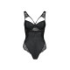 Боді з еко-шкіри та мережива Passion LOONA BODY S/M, black