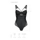 Боді з еко-шкіри та мережива Passion LOONA BODY XXL/XXXL, black