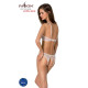 Комплект білизни Passion URSULA SET L/XL, White, бра, трусики з ажурним декором та відкритим кроком