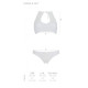 Комплект білизни Passion URSULA SET L/XL, White, бра, трусики з ажурним декором та відкритим кроком