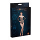 Сітчасте боді зі стразами Moonlight Model 09 XS-L Black, відкриті плечі