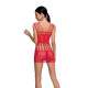 Бодістокінг мінісукня з метеликами Passion BS090 One Size red
