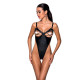 Боді з екошкіри Passion CELIN BODY L/XL, black, з доступом, відкритий