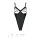 Боді з екошкіри Passion CELIN BODY L/XL, black, з доступом, відкритий