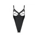 Боді з екошкіри Passion CELIN BODY S/M, black, з доступом, відкритий