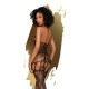 Бодістокінг Penthouse Fancy Me Black, відкритий доступ, фантазійний малюнок, імітація панчіх