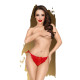 Трусики-сліпи Penthouse Too Hot To Be Real M/L Red, мереживо, регульована посадка