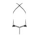 Боді з відкритим доступом Passion TASMINA BODY S/M, black, екошкіра, шнурівки, ажурні мережива