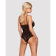 Мереживне боді з доступом Obsessive 818-TED-1 teddy S/M, чорне
