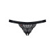 Мереживні танги з доступом Obsessive 828-THC-1 crotchless thong S/M, чорні