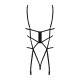 Боді зі стреп із доступом Obsessive Badossa crotchless teddy S/M, чорний