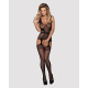 Бодістокінг Obsessive Bodystocking F217, елегантний силуетний малюнок, імітація панчіх