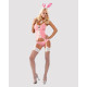 Еротичний костюм зайчика Obsessive Bunny suit 4 pcs costume pink, рожевий, топ з підв’язками