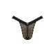 Мереживні трусики із заниженою талією Obsessive Estiqua panties M/L, чорні