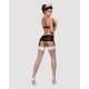 Еротичний костюм покоївки Obsessive Maidme set 5pcs, бюстгальтер, пояс з фартухом, панчохи