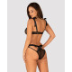 Напівпрозорий еротичний комплект Obsessive Obsessivia 2-pcs set black S/M, бюстгальтер та трусики