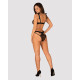 Напівпрозорий еротичний комплект Obsessive Obsessivia 2-pcs set black L/XL, бюстгальтер та трусики