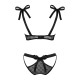 Напівпрозорий еротичний комплект Obsessive Obsessivia 2-pcs set black L/XL, бюстгальтер та трусики