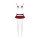 Еротичний костюм школярки з мініспідницею Obsessive Schooly 5pcs costume S/M, біло-червоний