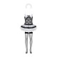 Еротичний костюм покоївки зі спідницею Obsessive Housemaid 5 pcs costume S/M, black, топ, спідниця, стринги, пов'язка на голову, п