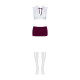 Еротичний костюм студентки Obsessive Student 4 pcs costume L/XL, топ, спідниця, стринги, гольфи