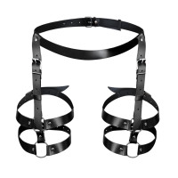 Шкіряні гартери Art of Sex - Melani Leather garters, Чорні