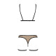 Еротичний комплект спідньої білизни Passion GABI SET S/M beige, трусики з гартерами