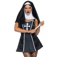 Костюм черниці Leg Avenue Naughty Nun, сукня, головний убір