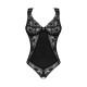 Мереживне боді Obsessive Donna Dream crotchless teddy XL/2XL Black, відкритий доступ