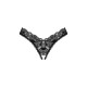 Мереживні стрінги Obsessive Donna Dream crotchless thong M/L Black, відкритий доступ