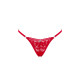 Мереживні стрінги Obsessive Lacelove thong XL/2XL Red, низька посадка