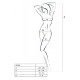 Бодістокінг з крилами Passion BS098 One Size, black, середня сітка, відкритий доступ