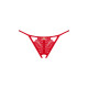 Трусики з доступом Obsessive Ingridia crotchless thong XS/S, червоні