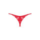 Трусики з доступом Obsessive Ingridia crotchless thong XS/S, червоні