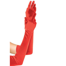 Довгі атласні рукавички Leg Avenue Extra Long Satin Gloves, One Size, червоні