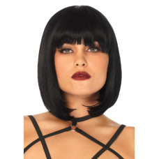 Коротка перука каре з чубчиком Leg Avenue Short natural bob wig, чорна