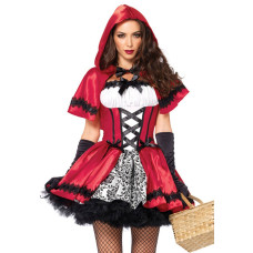 Еротичний костюм Червоної шапочки Leg Avenue Gothic Red Riding Hood L, сукня, накидка