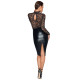 Сукня з мереживним топом Noir Handmade F228 Midi dress with soft lace top, XXL, мокрий ефект