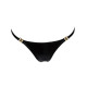 Трусики з мокрим ефектом Noir Handmade P008 Powerwetlook panty with gold clasp, 3XL, на застібках
